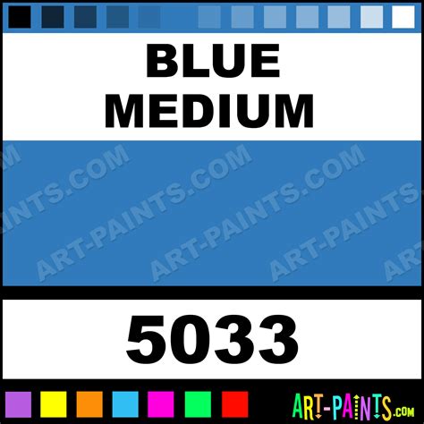 Blue Medium Matte Acrylic Paints - 5033 - Blue Medium Paint, Blue Medium Color, Artists Matte ...