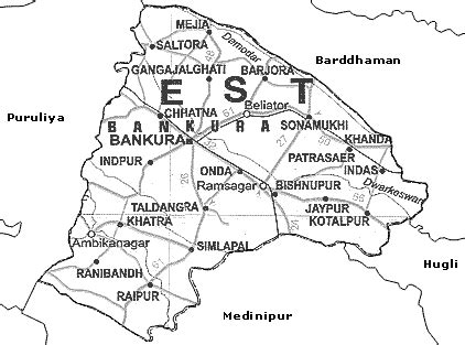Bankura Map, Map of Bankura, Bankura Maps, Maps of West Bengal, political Map of West Bengal ...