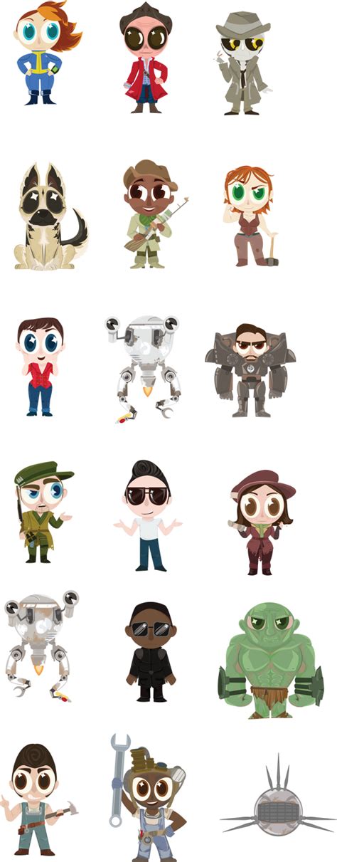 Fallout 4 characters (still in progress) by narcolepticpoodle on DeviantArt