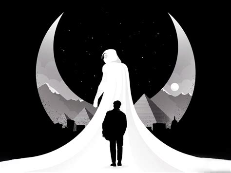 Wallpaper moon knight, tv show, dark and silhouette, art desktop wallpaper, hd image, picture ...