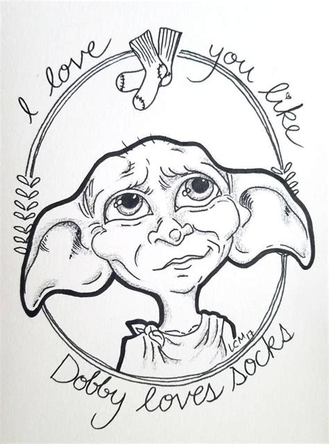 Harry Potter Fan Art Illustration Print Dobby the house elf | Etsy ...