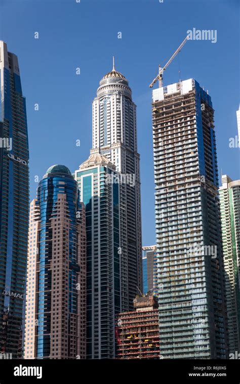 Skyscrapers in Dubai Marina. UAE Stock Photo - Alamy