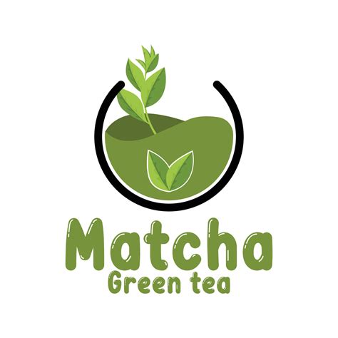 Vector Illustration of green plant matcha logo made as matcha drink or ...