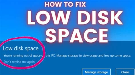 low disk space fix for windows 7 windows 8 & windows 10 - easy solution