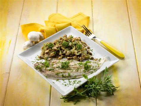 Dover Sole with Mushrooms - Frozen Fish Direct