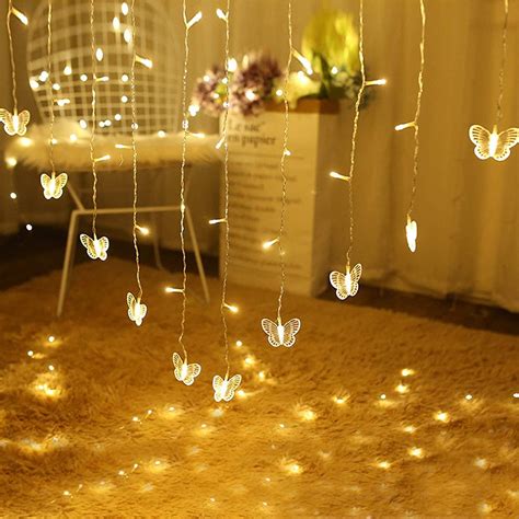 Butterfly Curtain Fairy Lights 120LED 24 Butterflies Twinkle | Etsy