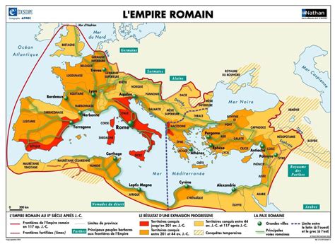 L'empire romain au II siècle après JC : geographie