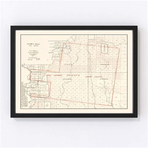 Vintage Map of Livingston Parish, Louisiana 1870 by Ted's Vintage Art