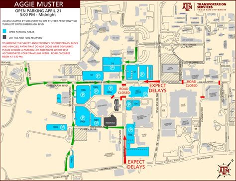 Texas A&m Football Gameday - 12Thman - Texas A&m Parking Lot Map ...