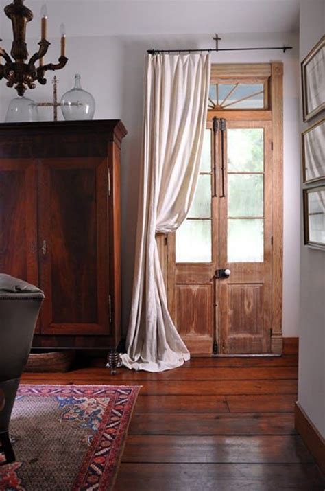 A Cozy Yet Chic Style Upgrade: Modern Portière Curtains | French doors interior, Home interior ...