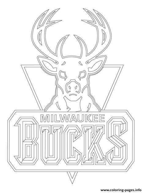 Milwaukee Bucks Logo Nba Sport Coloring page Printable | Sports ...