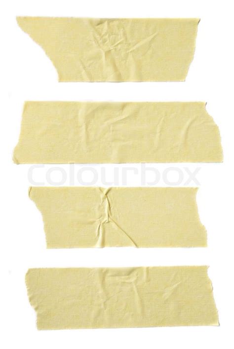 Strips of masking tape isolated on white background. | Stock Photo ...