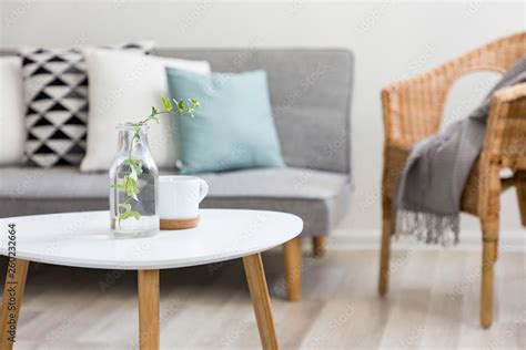 Coffee table in scandinavian style Stock Photo | Adobe Stock