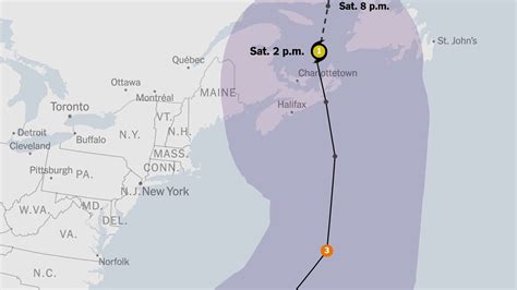 Map: Tracking Post-Tropical Cyclone Fiona - The New York Times