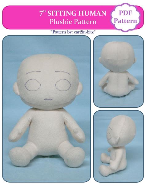 Plush Sewing Pattern PDF Chibi Human Plushie Anime Boy Girl Hong Kong ...