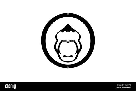 minimal style Cross River Gorilla icon illustration design Stock Vector ...