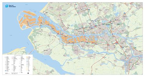 The Port of Rotterdam, stretching some 50 km/30 miles from city to sea ...