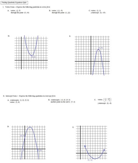 Plotting Quadratic Graphs Worksheet Tes - Quadraticworksheet.com