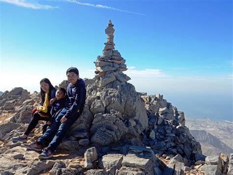 the viewing deck: Family Trekking in Jebel Jais, UAE's Highest Mountain