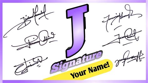 J Signature style। Most request signature J। Best signature Tutorial - YouTube