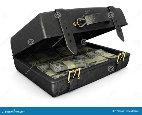 Case with money stock illustration. Illustration of case - 17646531