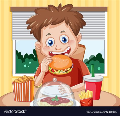 Kids Eating Junk Food Clipart