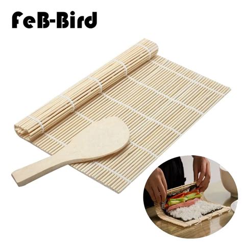 Bamboo Sushi Maker, Bamboo Sushi Rolling Kit Mat With Rice Paddle, Best ...