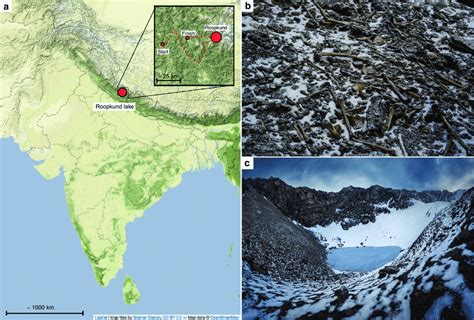 Context of Roopkund Lake. a Map showing the location of Roopkund Lake.... | Download Scientific ...