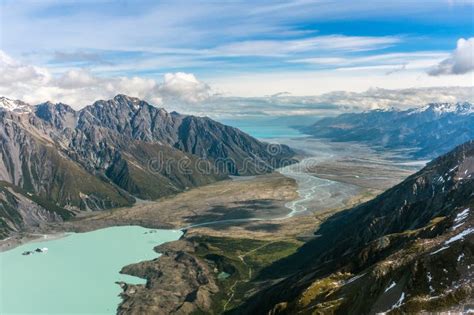 Aerial View of Mountains in New Zealand. Stock Photo - Image of alpine ...