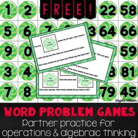 Operations & algebraic thinking games + a free hands-on math word problem solving game | The ...