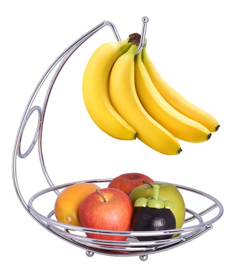 The Kitchen Sense Chrome Wire fruit bowl and Banana Holder - Walmart ...