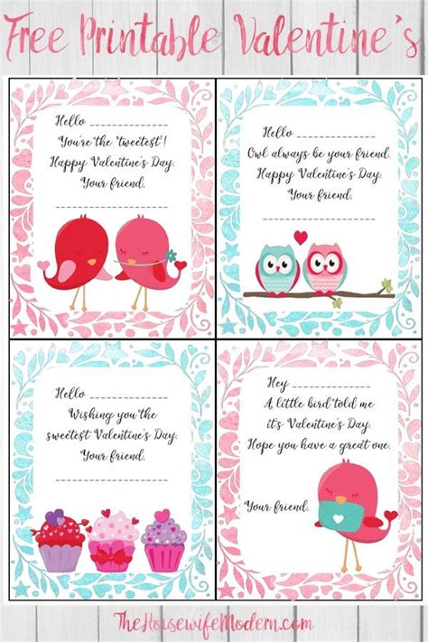 Free Printable Valentine's Day Cards | Printable valentines day cards, Printable valentines ...