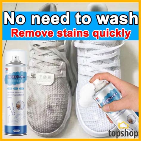 TOPSHOP White Shoe Cleaner Spray Sole Whitening Shoe Sneaker Yellow Stain Remover for Shoes ...