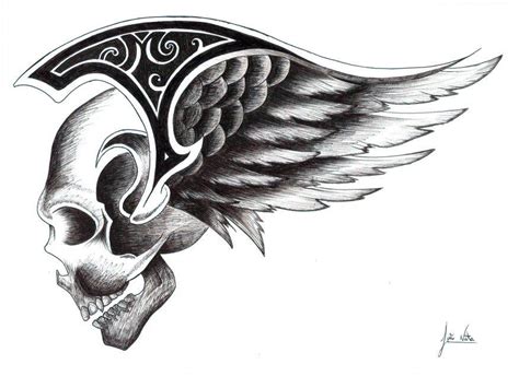 Skull with wings by JNata on DeviantArt