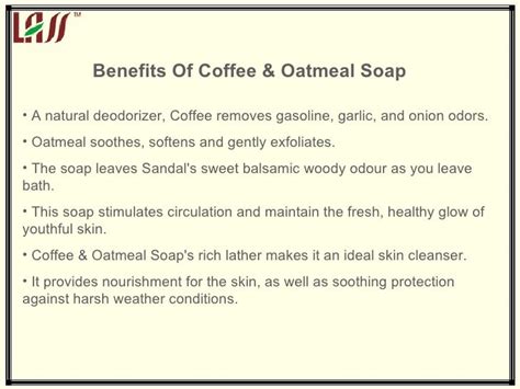 Coffee & oatmeal soap