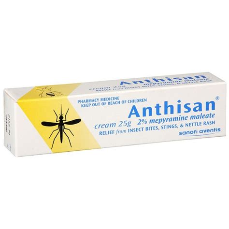 Anthisan Mepyramine Maleate 20mg/G Cream Tube 25gr - Halswell Pharmacy