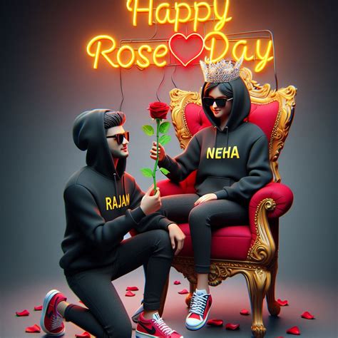 Happy Rose Day Ai Photo Editing Prompt Image