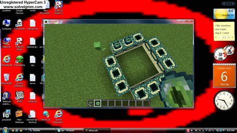 how to make a end portal minecraft in creative mode!!!!!! - YouTube