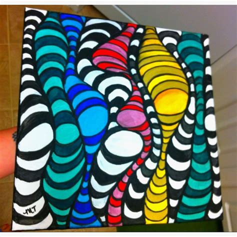 Abstract Squiggly Lines Stripes | Zentangle, Ideas