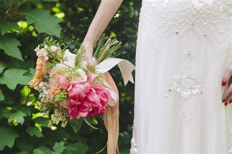 peonies coral bridal bouquet photo credit David and Kendrick Our labor of love Wedding Shoot ...