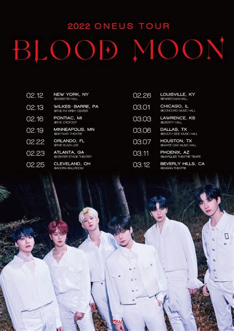 ONEUS announce concert dates for 2022 US tour 'BLOOD MOON' | Bandwagon