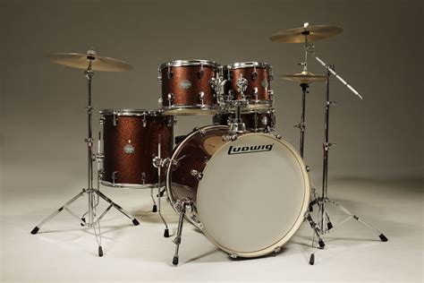 Ludwig Element Series 5-piece Drum Set in Wine Red Sparkle Complete with Hardware and Cymbals ...