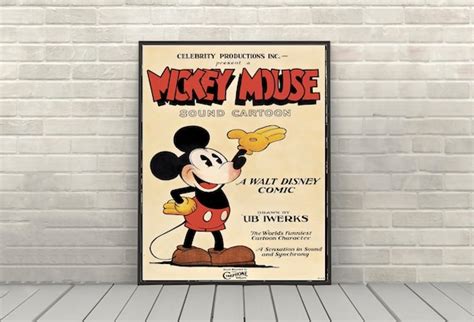 1930 Mickey Mouse Poster Vintage Disney Movie Poster Disney - Etsy