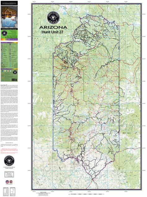 Arizona Hunting Unit 27 Map; A Superior Map for Your AZ Adventure