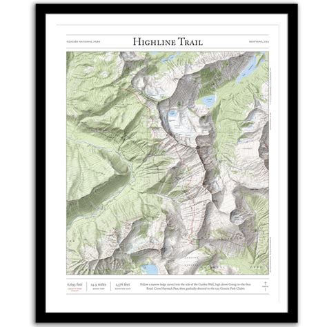 Highline Trail – Trail map prints – Paper Cairns