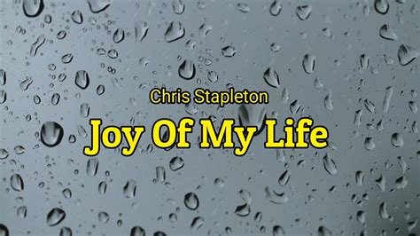 Chris Stapleton - Joy Of My Life (Lyrics) | lyrics, album | YT:https ...