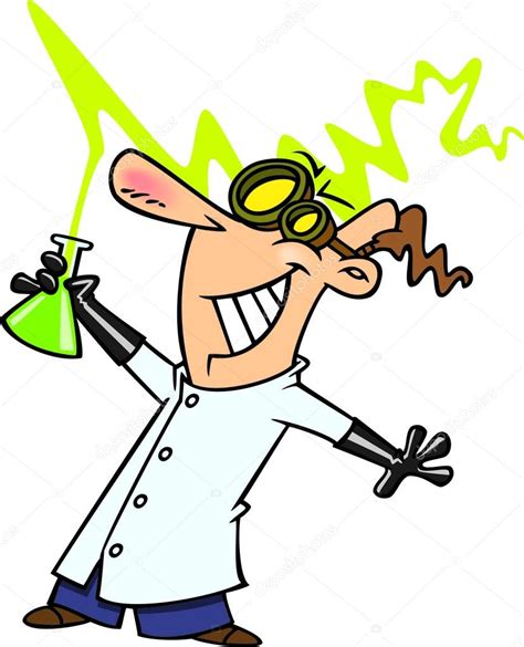 Kids Mad Scientist Cartoon