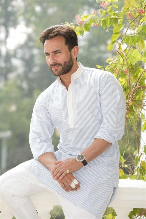 Saif Ali Khan light pinstripe kurta - for casual occasion | Mens kurta ...