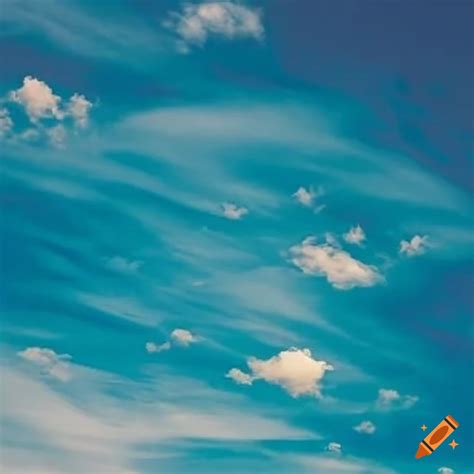 90s style blue sky with clouds