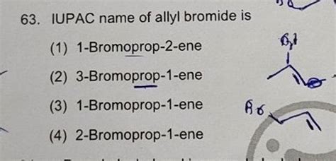 IUPAC name of allyl bromide is | Filo